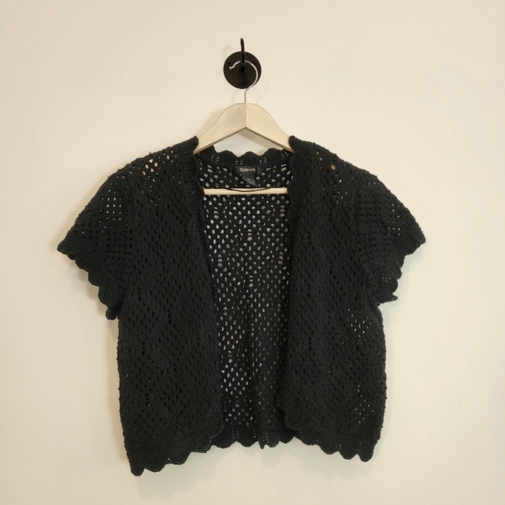 Short Sleeve Crochet Shrug